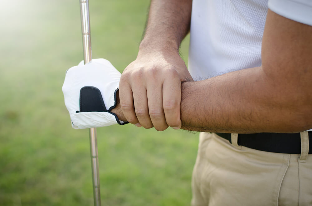 This issue leads to outside of left wrist pain from golf